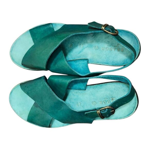 Brador RIO PETROLIO SANDALS Leather sandals Shoes made in Italy Size EU40/US10 - Picture 6 of 12